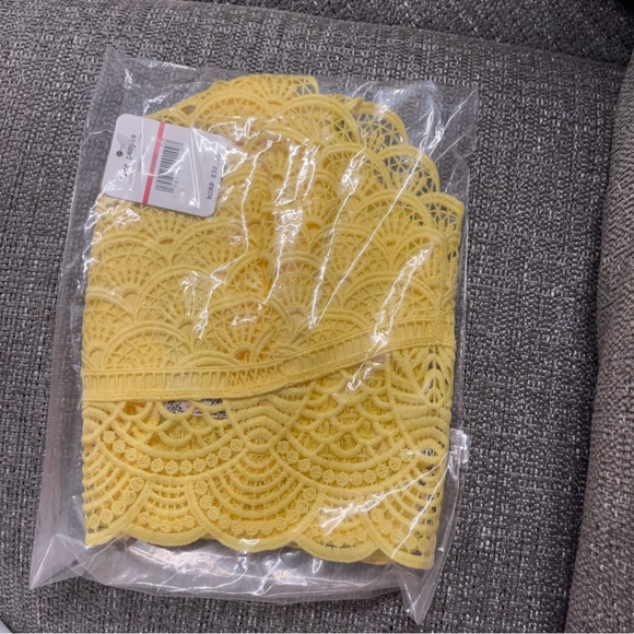 💛Free People💛 Sunny Day - Embroidered Lace Bralette Yellow - Picture 5 of 5